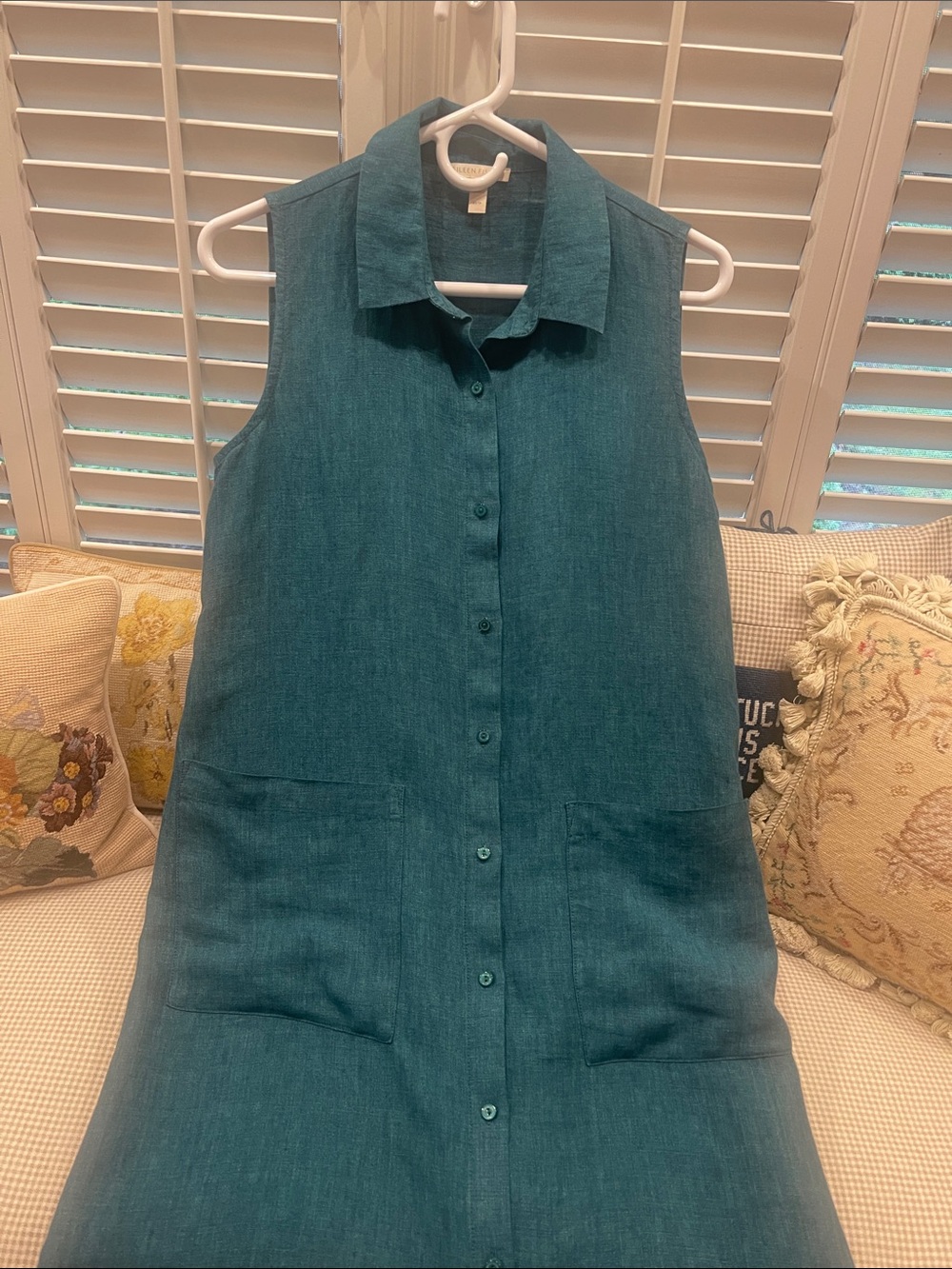 Eileen Fisher  100 percent linen dress!